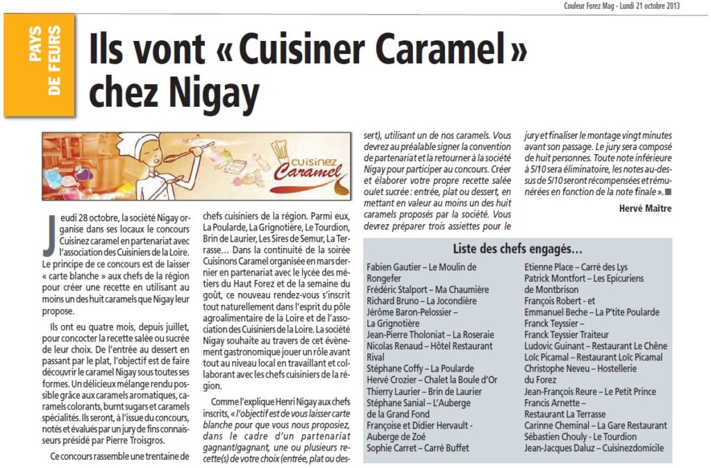 Article Couleur Forez Mag Cuisinez Caramel